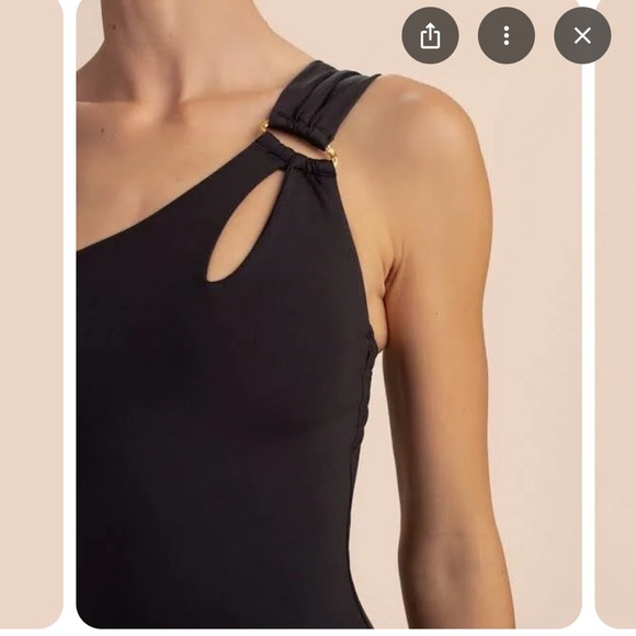 Trina Turk Black One-Shoulder One Piece Swimsuit - Picture 5 of 10